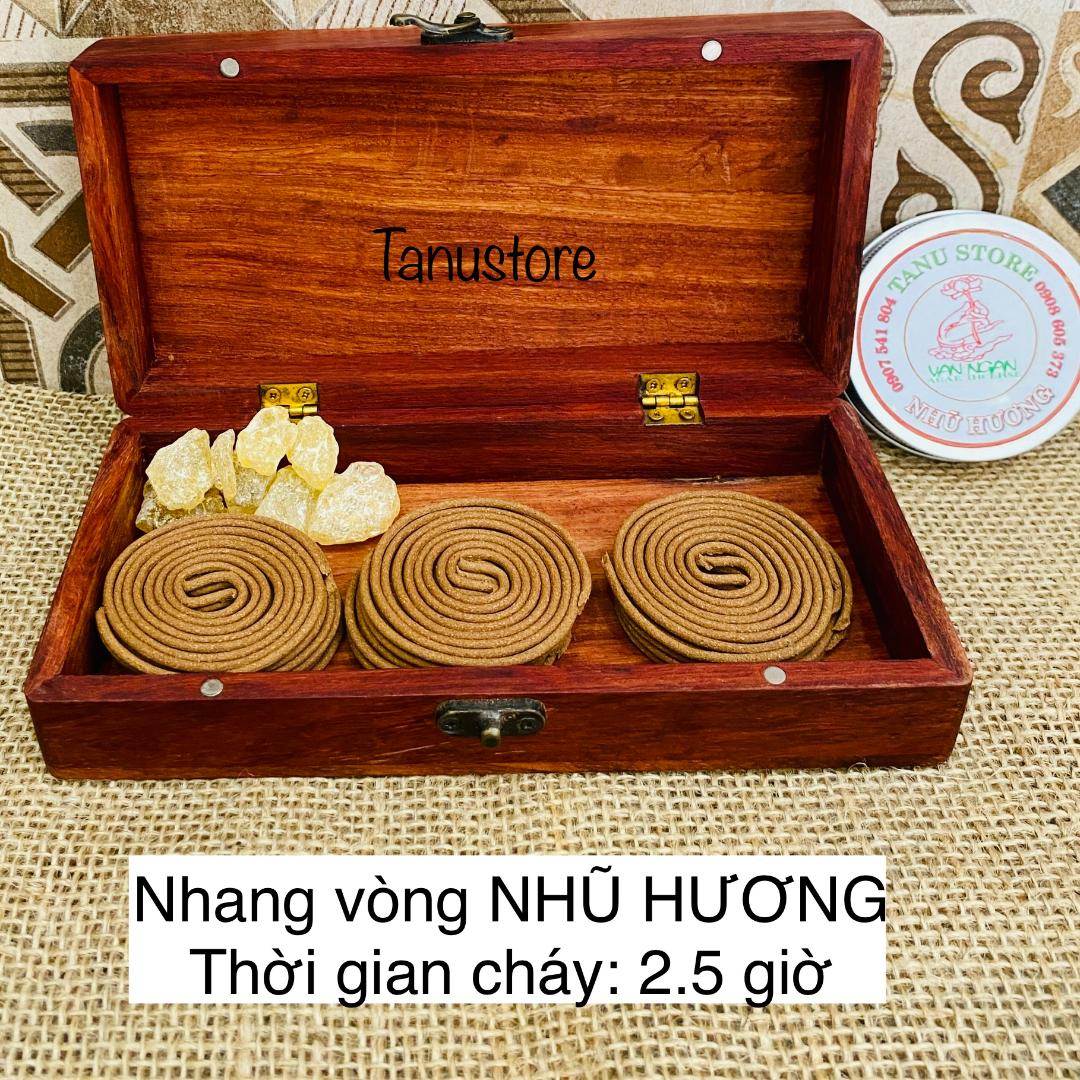 NHANG VÒNG- NHANG KHOANH NHŨ HƯƠNG (FRANKINCENSE) LOẠI 2.5 GIỜ- THƠM CHUẨN MÙI, HƯƠNG THUẦN KHIẾT- TANUSTORE