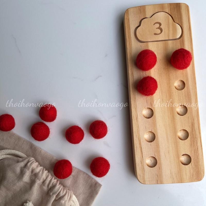 Bộ học số đám mây Montessori / công cụ học toán
