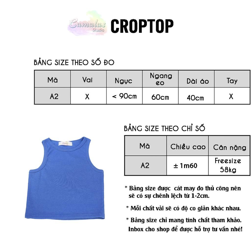 Áo croptop sát nách basic Cumulus chất thun gân A02