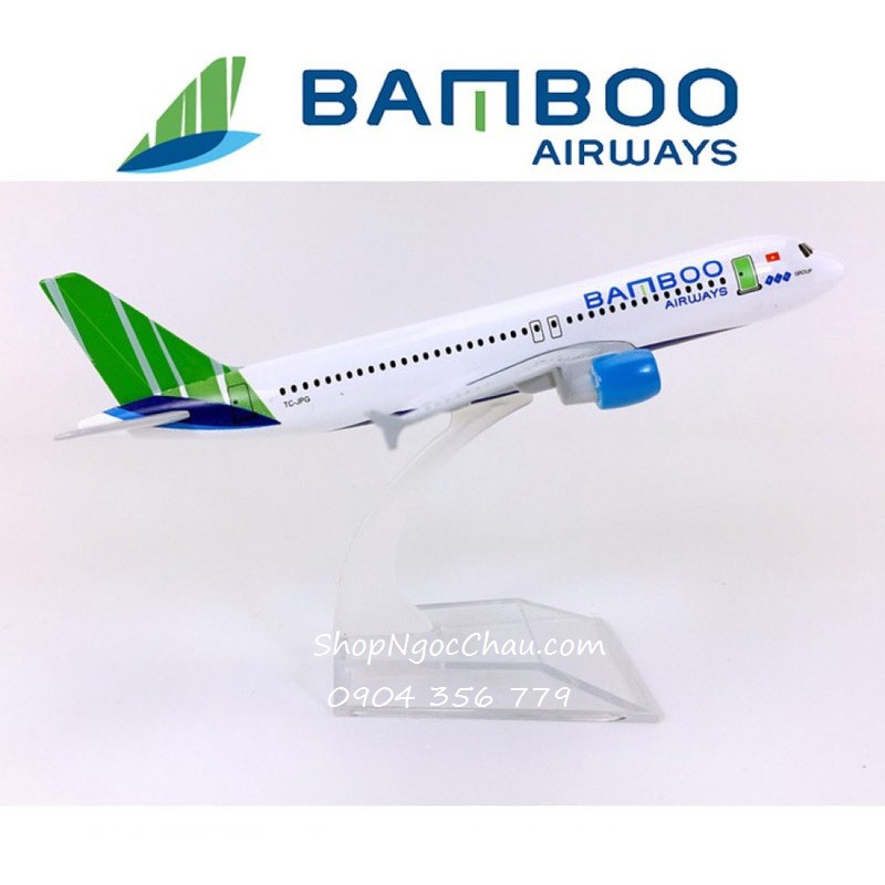 Mô hình máy bay tĩnh Bamboo Airways A320 16cm