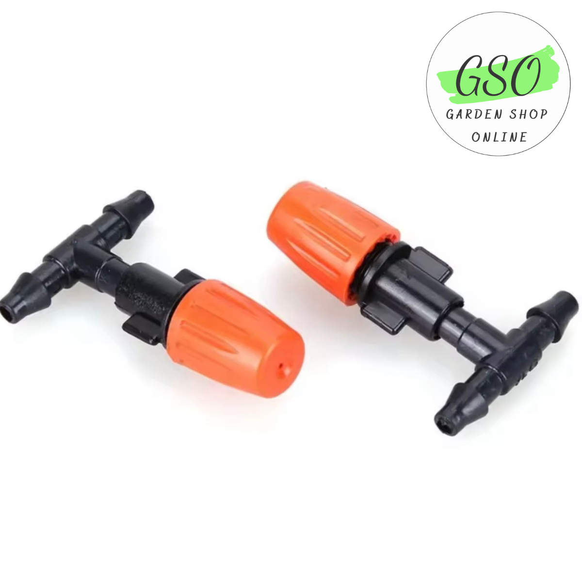 Bộ 10 Béc phun sương 1 cửa cam chân tê loại 1 tưới sân vườn, tưới lan ống 6mm, ống 8mm