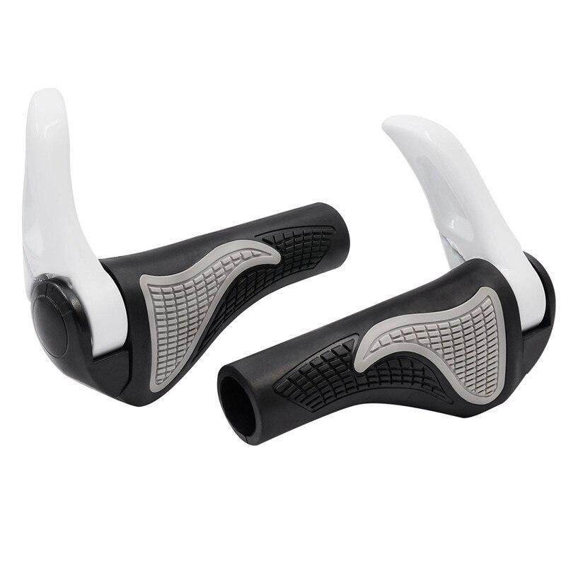 Cycling Mountain Bicycle Bike Grips Black White Handlebar Grips Handle Bar Grip End LOCK-ON Ergonomic Bicycle Accessories