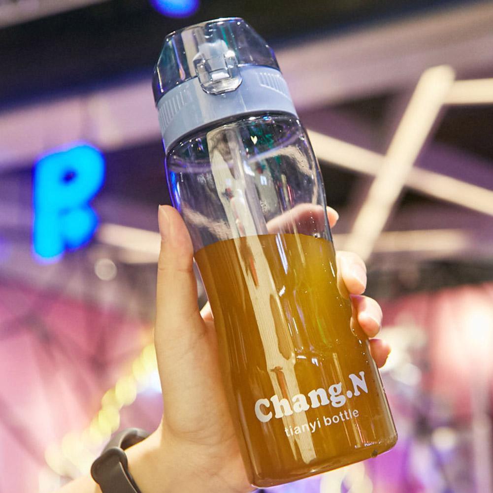 Bình Nước Thể Thao 580ml Kèm Ống Hút Nhựa Tiện Lợi