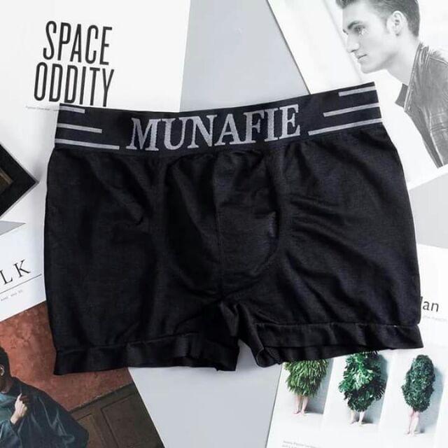 Bộ 3 quần lót nam boxer Munafie hàng dệt kim cao cấp (Có túi zip) - Quần sịp đùi boxer - WS21