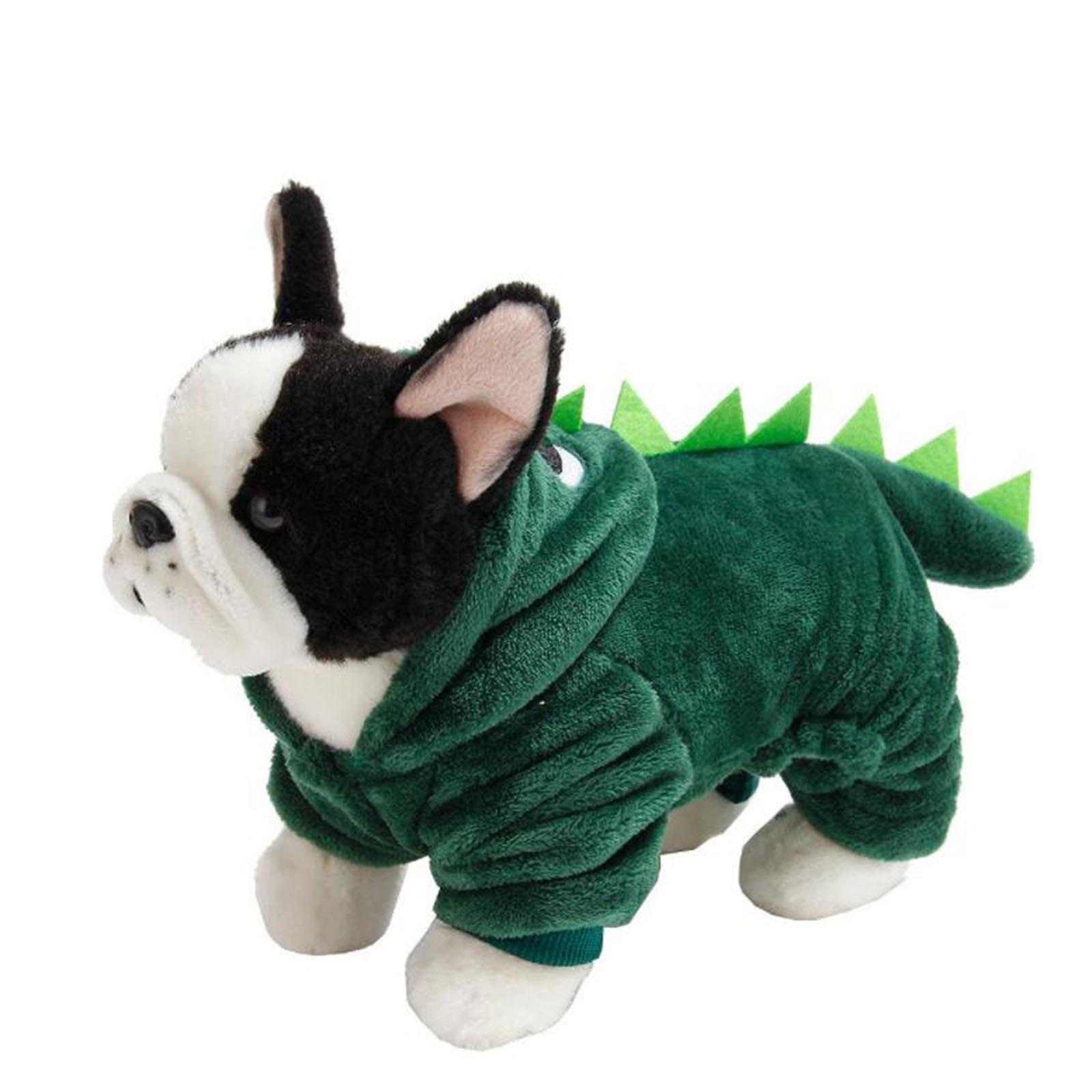 Dog Clothes Dinosaur Jumpsuits Fleece Hoodie Pajamas Jacket Cute Fancy Dress