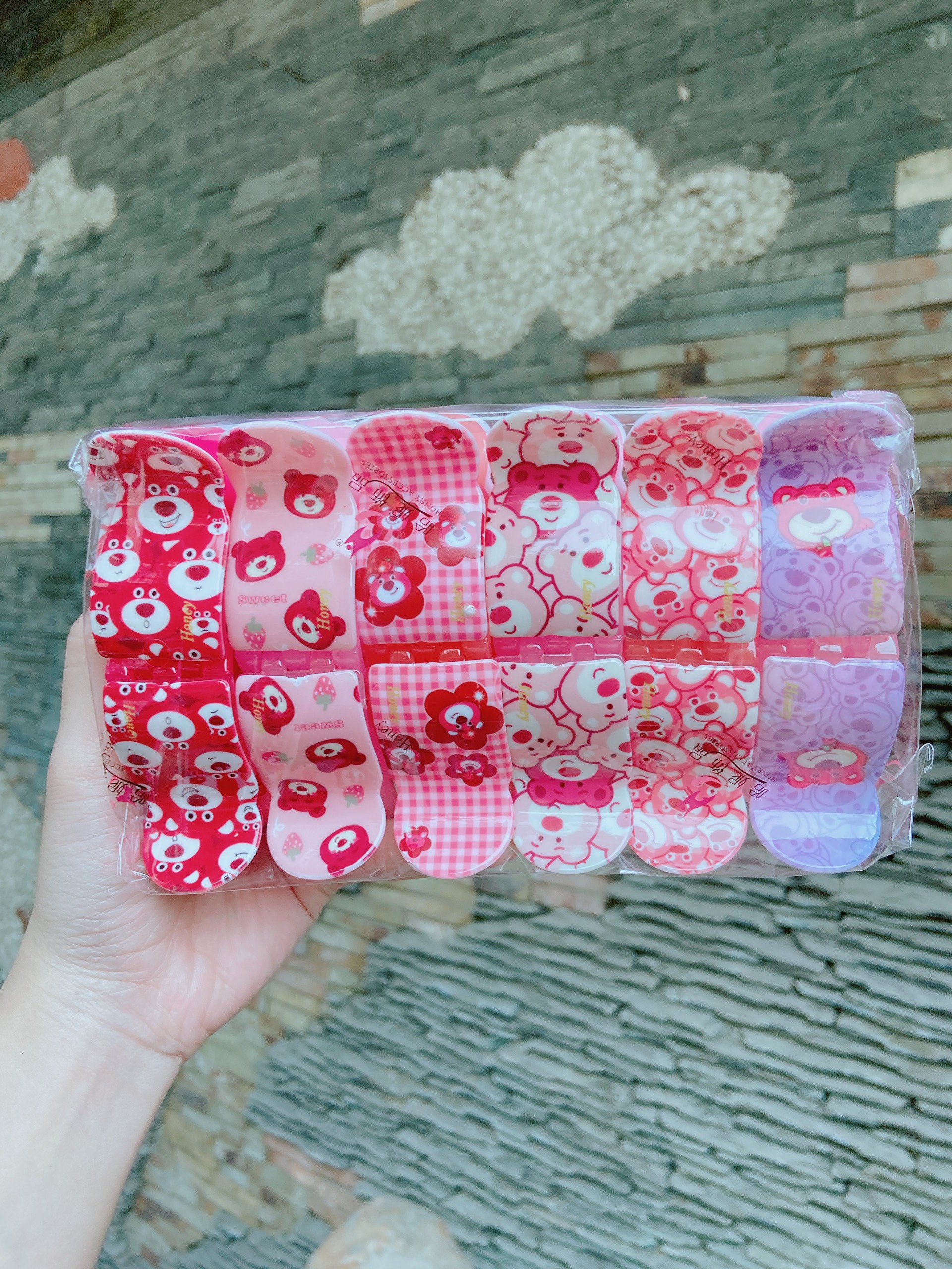 Kẹp Tóc Càng Cua Họa Tiết Siêu Xinh Chất Liệu Chống Gãy