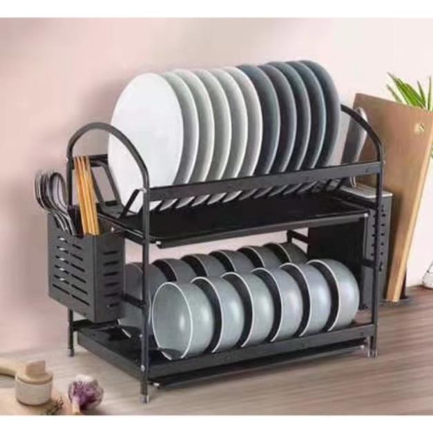 Kệ úp bát đĩa cắm dao thớt sơn tĩnh điện đa năng cao cấp 100% 2 loại