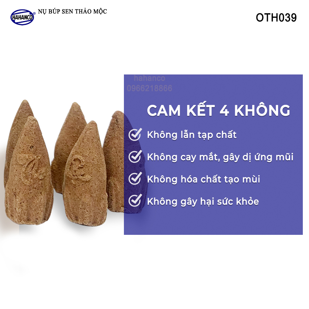 Nụ Sen Thảo Mộc khói ngược hương thơm cổ truyền siêu sạch - PHÚC LỘC THỌ (OTH039) Xông trầm phong thủy, giúp thư giãn tĩnh tâm, an yên - Xua đuổi tà khí tai ương