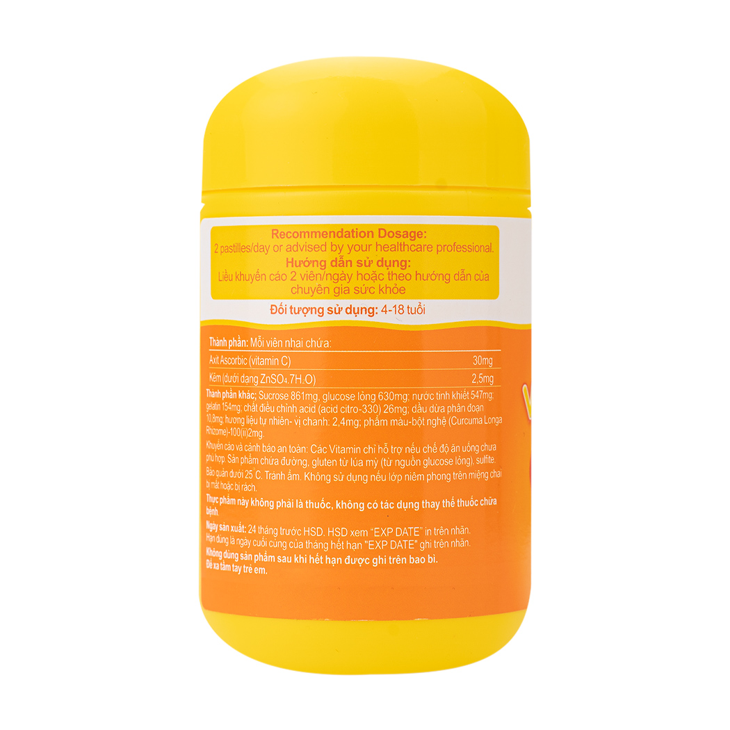 Kẹo dẻo bổ sung vitamin C và kẽm Nature's Way Kids Smart VitaGummies hỗ trợ miễn dịch cho trẻ (Lọ 60 viên)