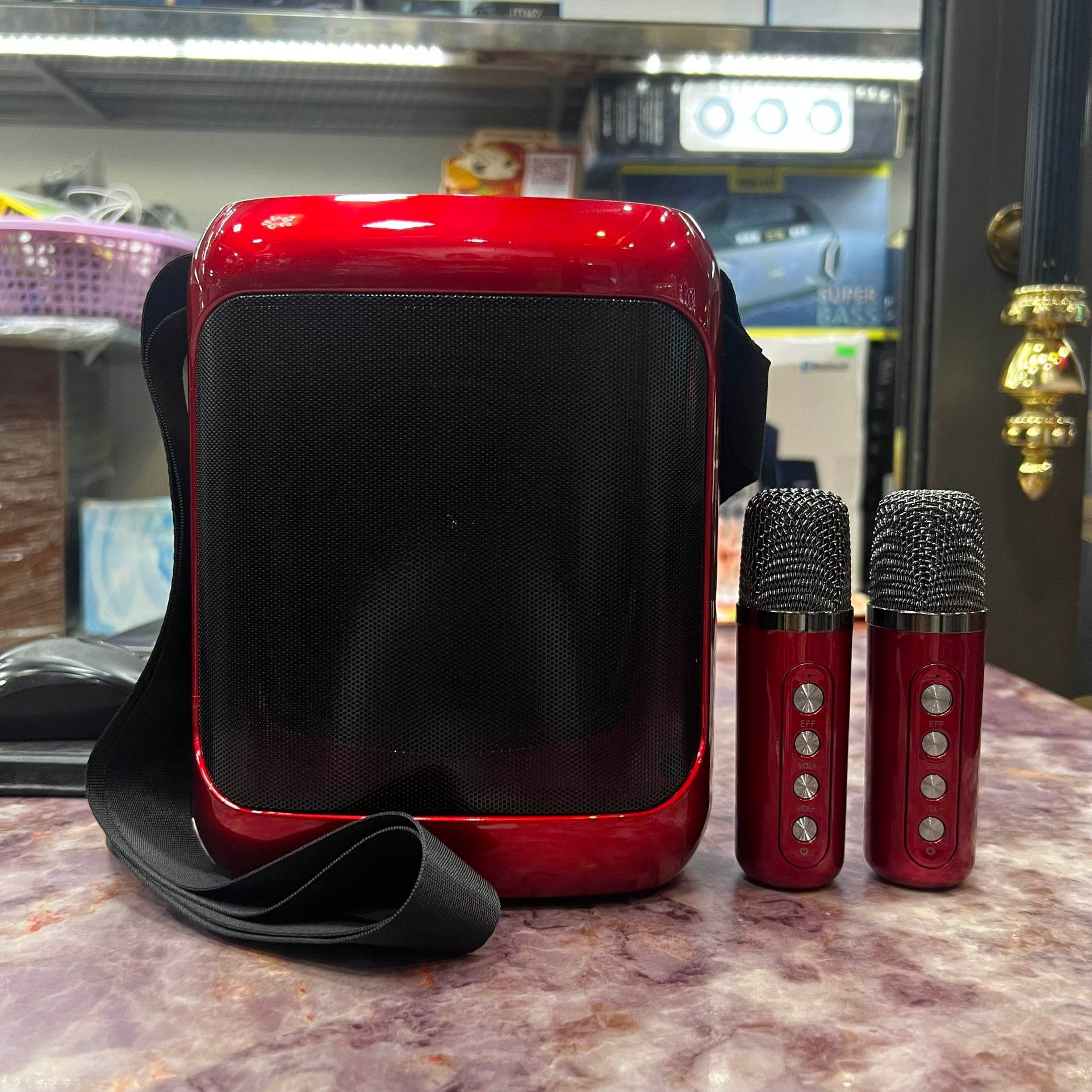 Loa Karaoke Bluetooth SU-YOSD YS-220: Tiếng hay, kiểu dáng đẹp, Micro hút tiếng, Có 2 micro không đây đi kèm