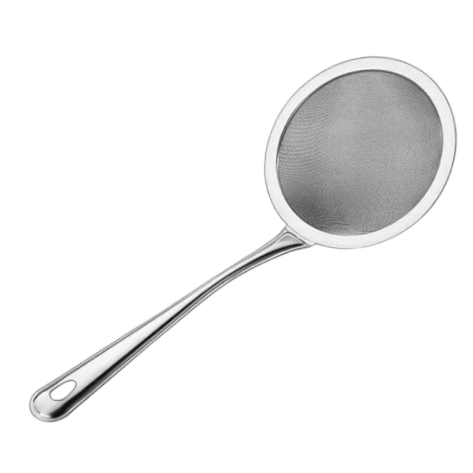 Food Strainer 100 Mesh Comfortable Grip Sieve Sifter for Juice Rice Skimming