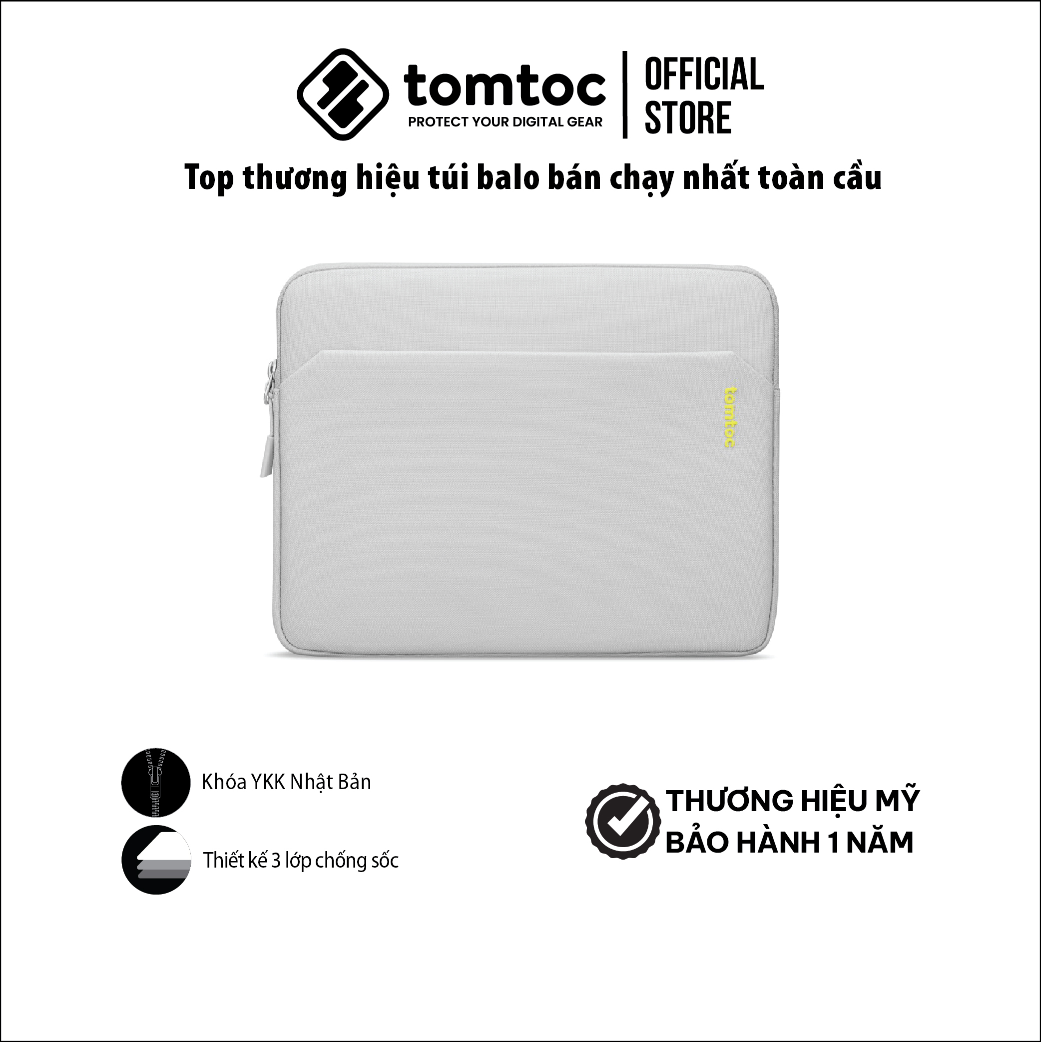 Túi Tomtoc Slim Laptop Sleeve cho Macbook Pro 14 M2/M1- A18D2 Hàng chính hãng