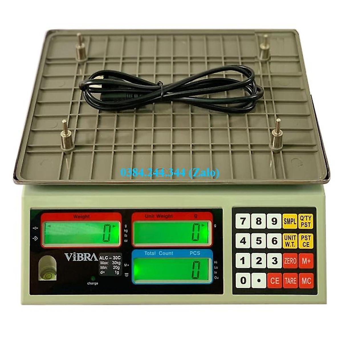 Bộ sản phẩm cân điện tử đếm ALC 3kg/0.1g và máy in bill hoặc tem dán LP50, in thông tin theo dõi, bán hàng