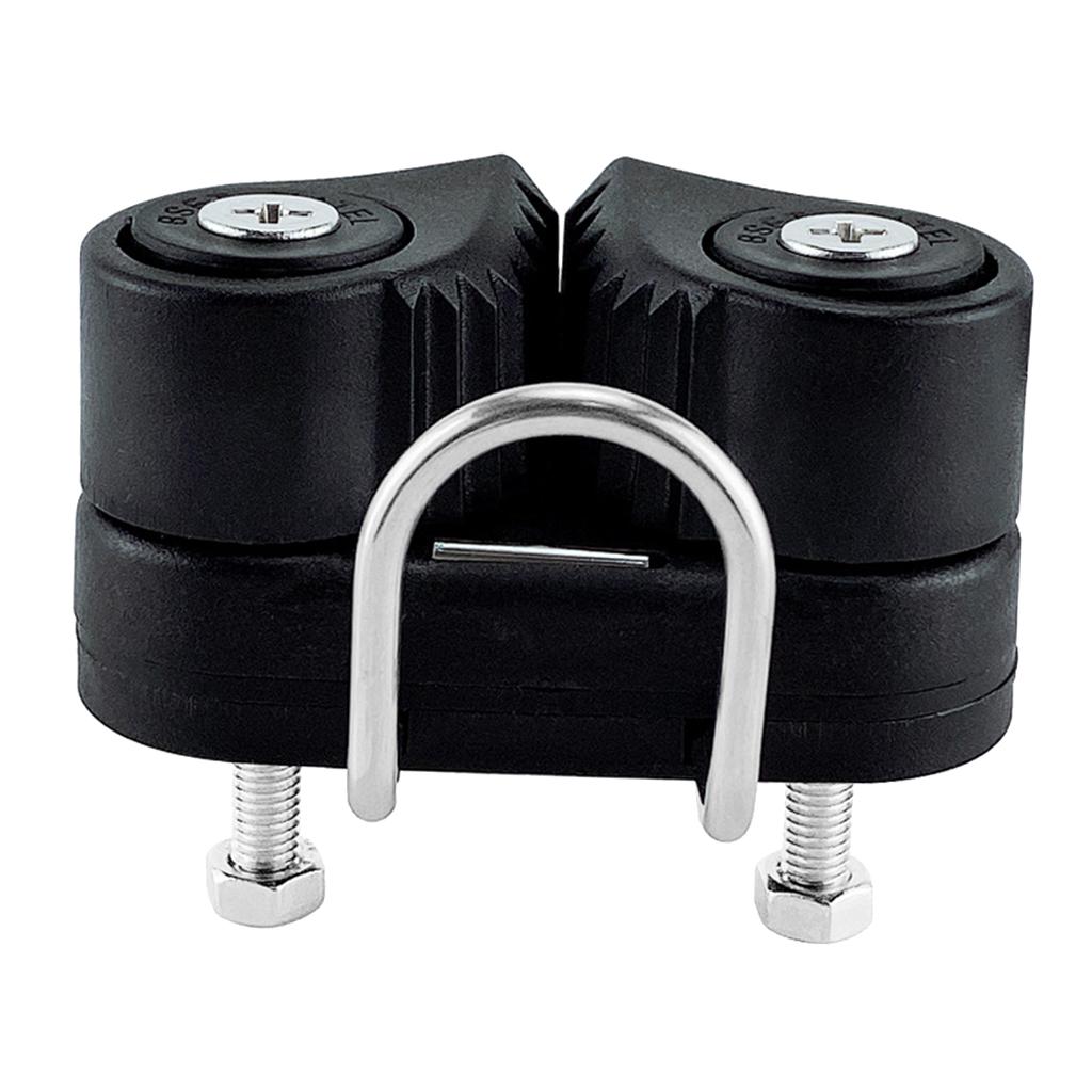 2pcs Black Aluminum Sailboat Cam Cleat Fast Entry Cam Cleat Sailing Hardware