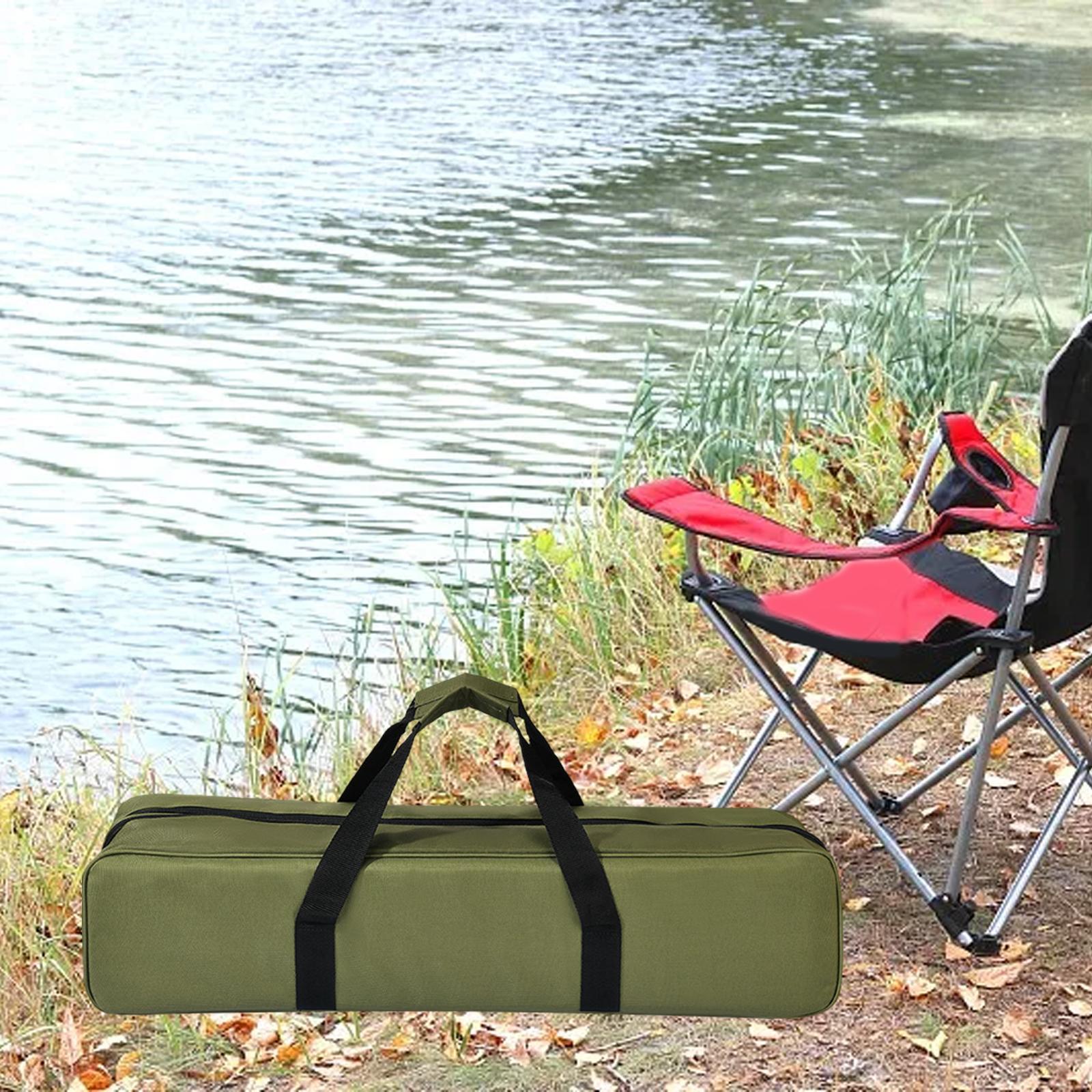 Camping Storage Bag Handbag Durable Waterproof Camping Equipment Oxford Cloth Zipper Carry Bag Tent Pole Bag for Light Stands Camping Hiking