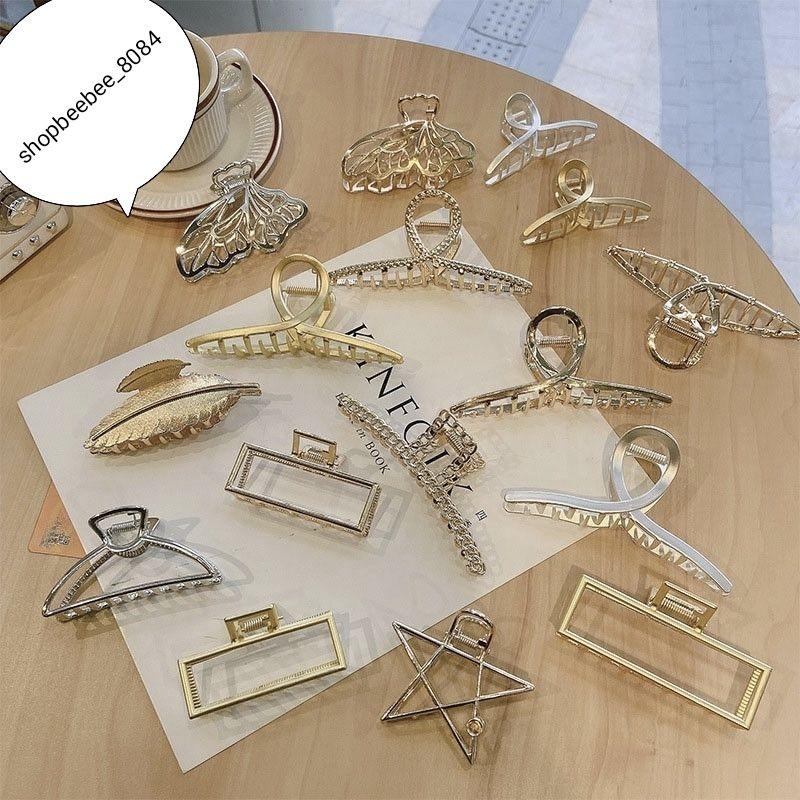 Cặp tóc nữ phong cách hàn quốc, kẹp càng cua sắt kim loại hợp kim, cào tóc ngoạm sau