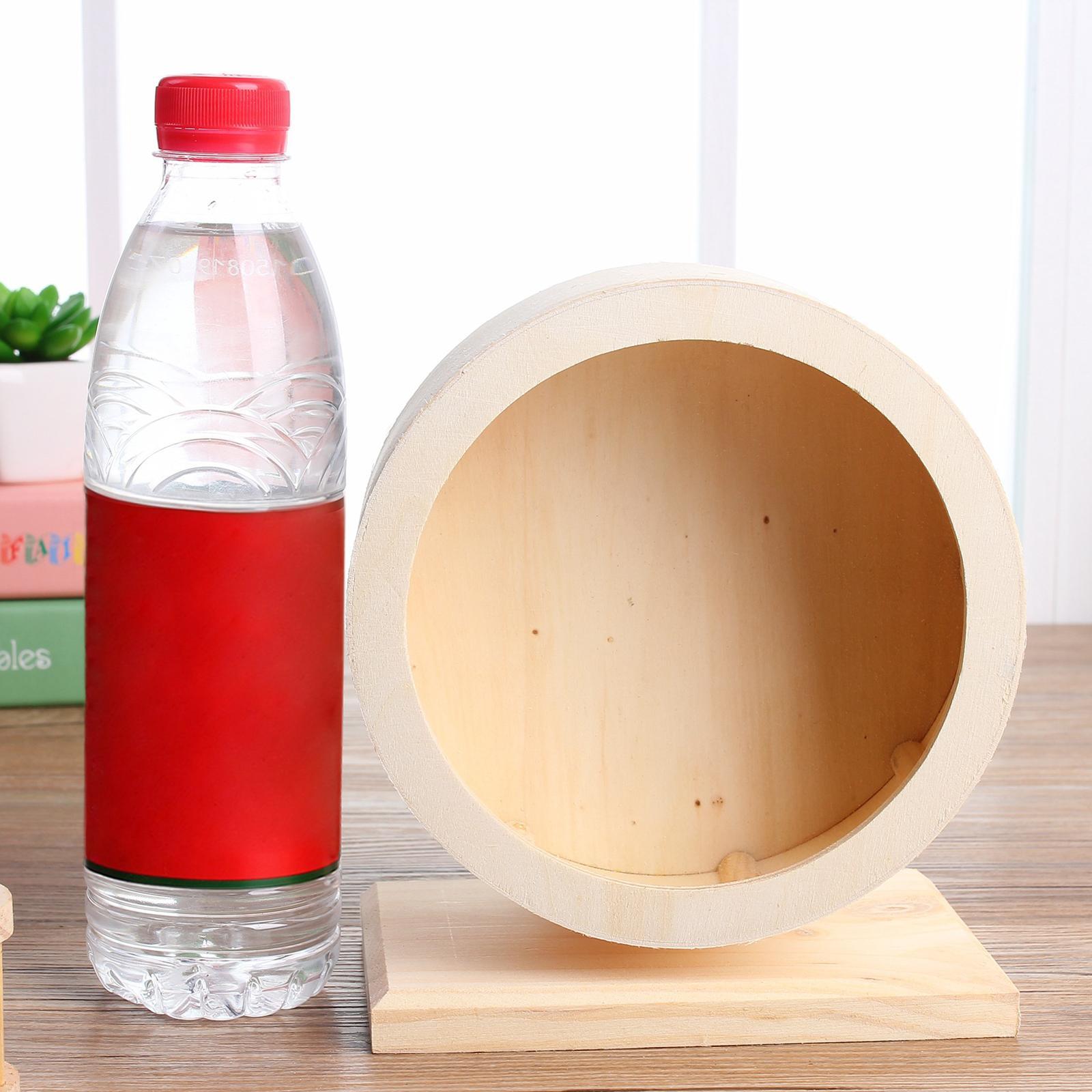 Round Wooden Quiet Hamster Running Exercise Wheel Mouse Rat Small Pet