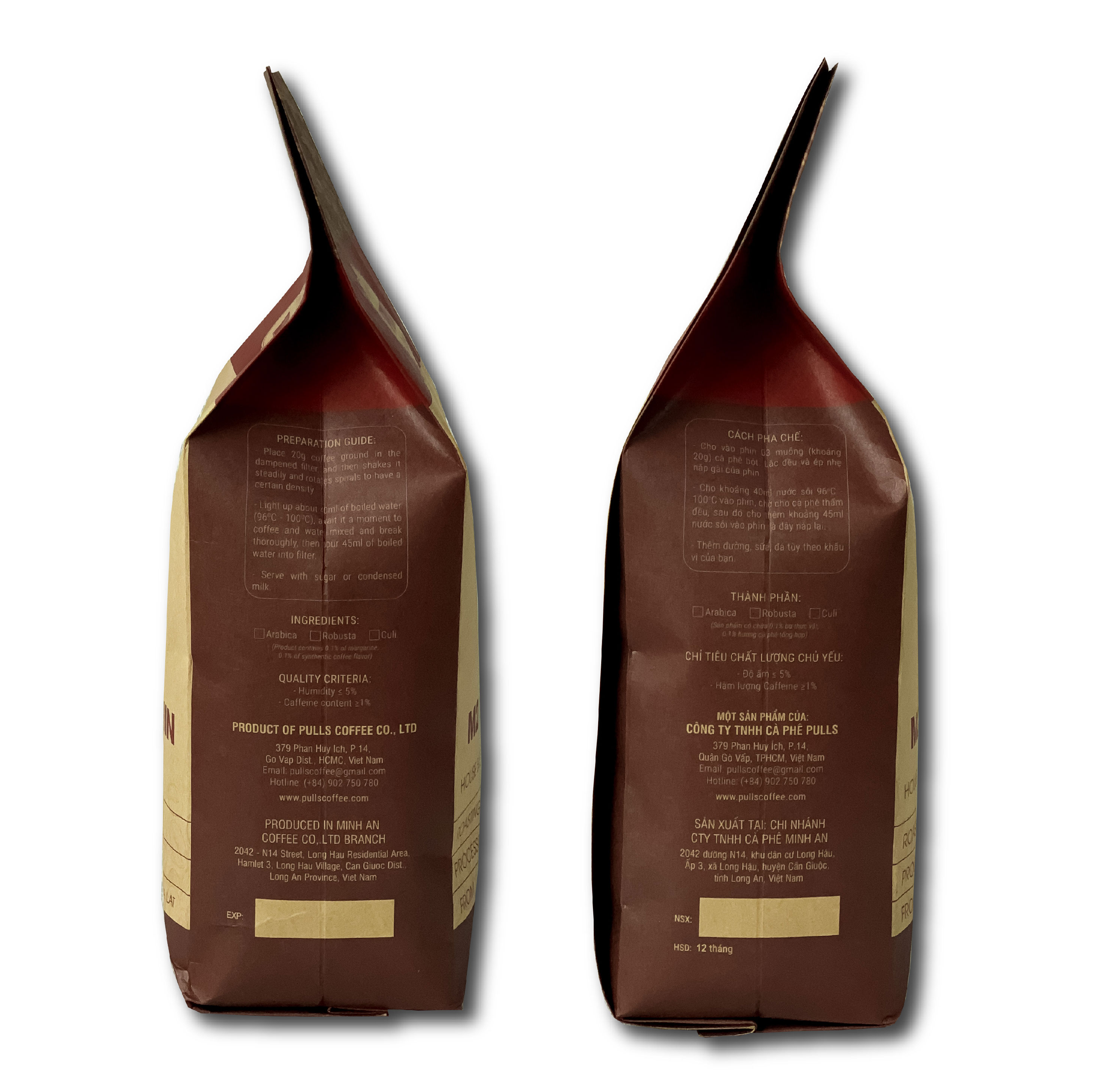 Cà phê pha phin nguyên chất Blend M2 thượng hạng rang mộc theo phương pháp Honey từ Pulls Coffee,- gói 250g/500g