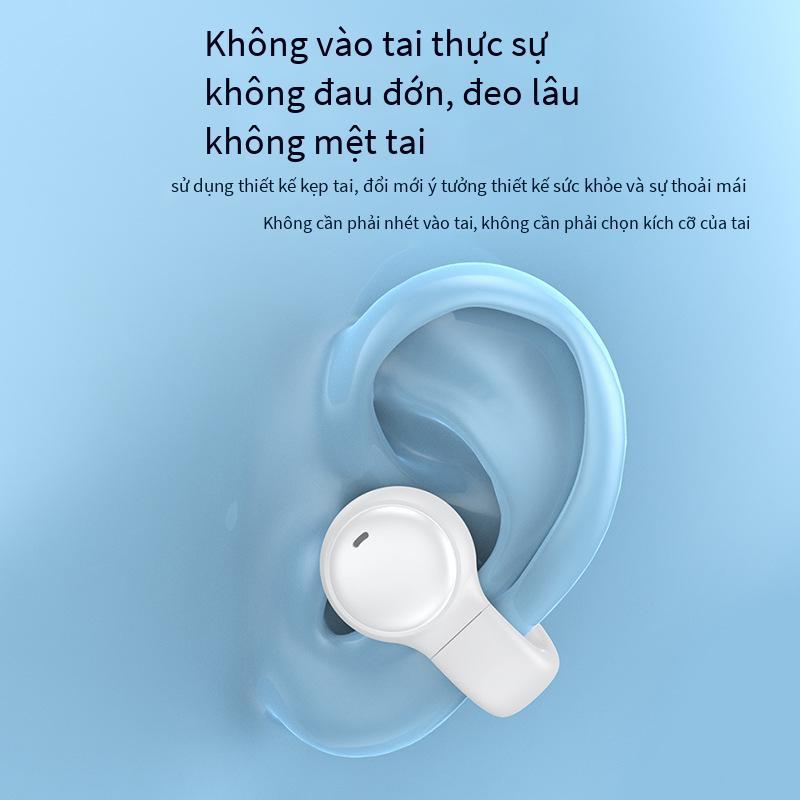 Phong cách mới nhất truyền không khí đến kẹp tai nghe Bluetooth Tai nghe Bluetooth thời lượng pin siêu dài không đau khi đeo tai nghe chơi game