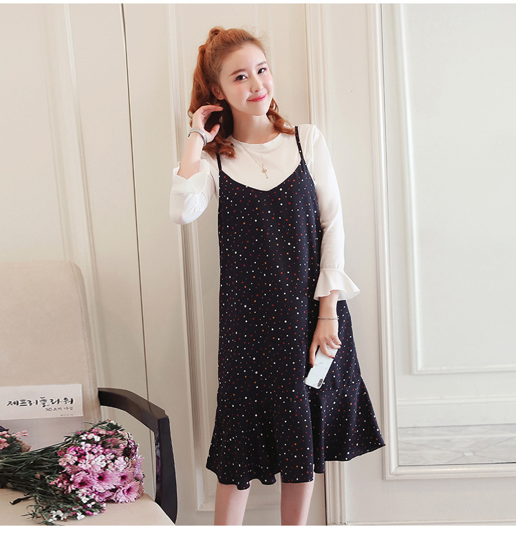 Đầm bầu hè thu dạng yếm họa tiết độc đáo DR2438