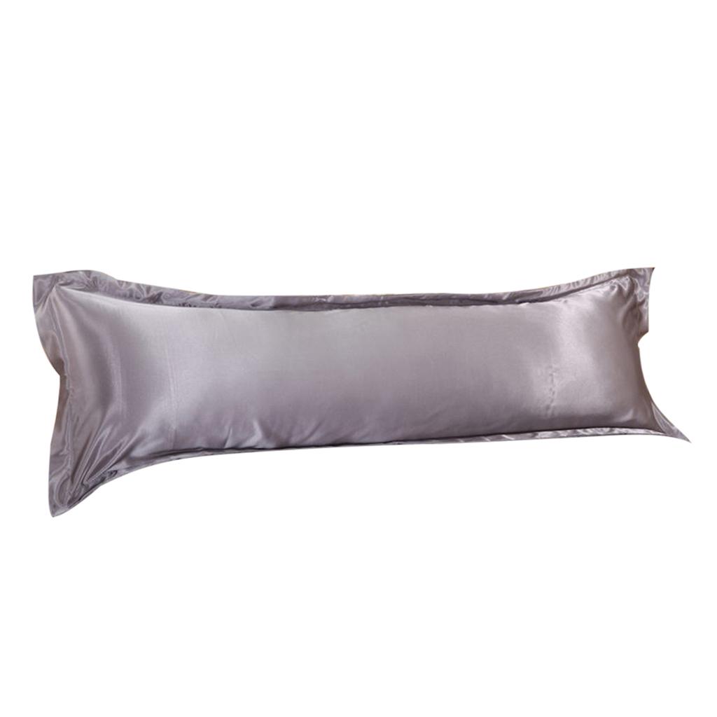 Solid Color Luxury Silk Body Full Long Pillow Pillow Case Cover Pillowcase