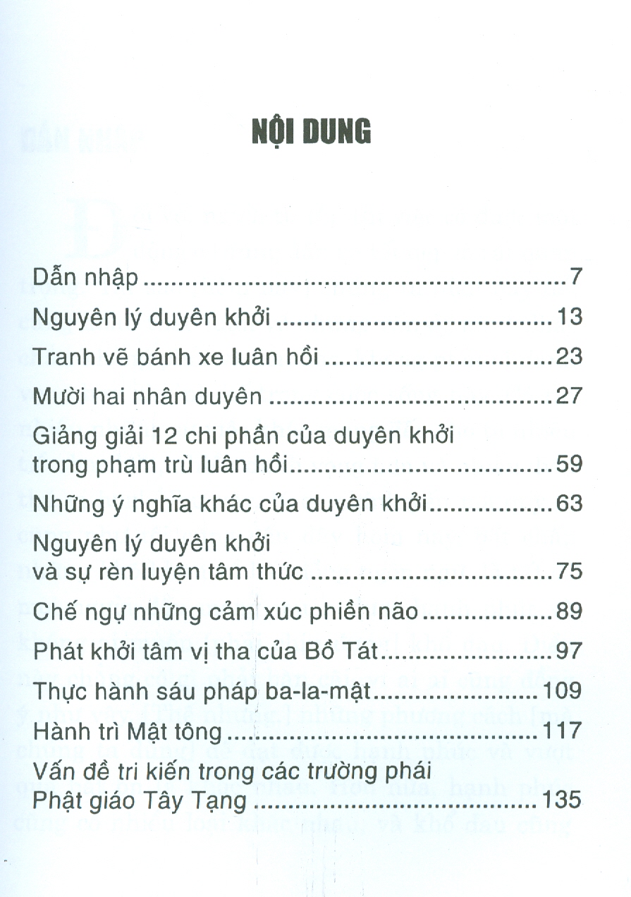 Nguyên Lý Duyên Khởi - Bài Giảng Về 12 Nhân Duyên Và Cách Vận Dụng Vào Sự Tu Tập Theo Phật Giáo Tây Tạng