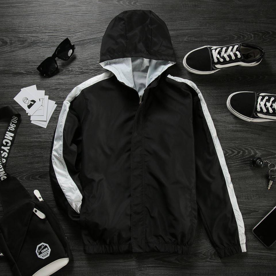 Áo Khoác Bomber Dù 2 Lớp Phối Sọc Varsity Jacket Form Rộng Nam Nữ Unisex - Trẻ Trung Năng Động Ulzzang