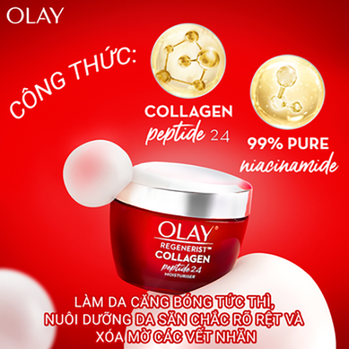 Kem Dưỡng Olay Collagen Peptide 24 Tái Tạo Da Căng Bóng 50g