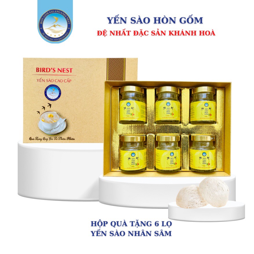 [HỘP 1 LỌ 70ML] Nước Yến Sào Nhân Sâm - Yến Sào Hòn Gốm Chính Hiệu Khánh Hoà - H G SALANGANES NEST