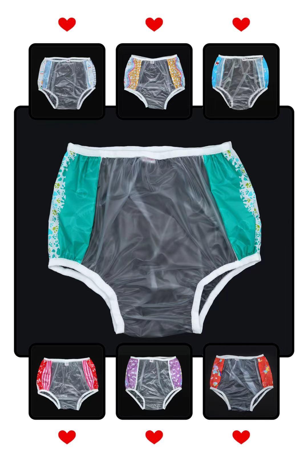 DDLG Miếng Tã Quần Pvc Có Thể Tái Sử Dụng Quần Tã Onesize Nhựa Bikini Quần ABDL Người Lớn Bé Tự Do Mới Quần Lót Xanh Dương Tã