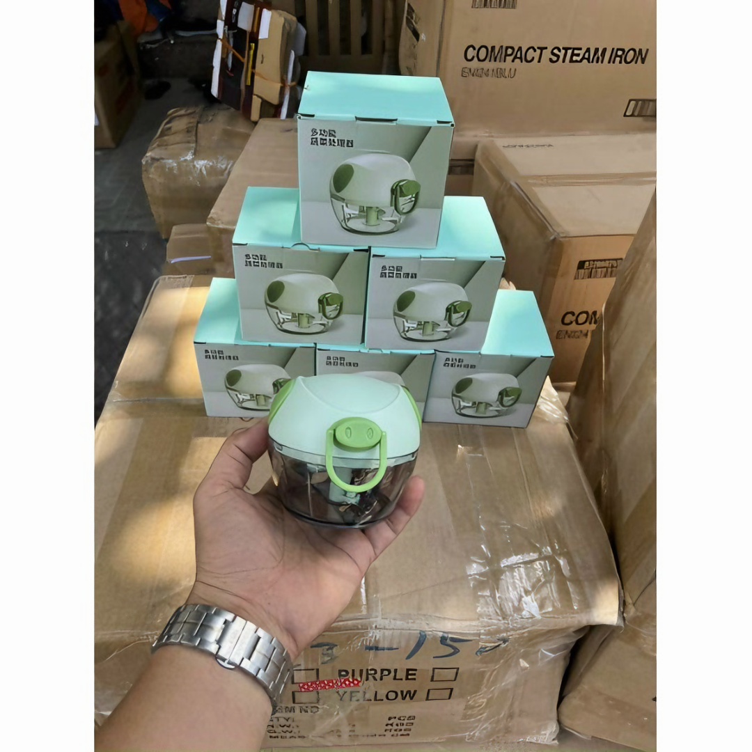 Máy xay tỏi ớt KG84 cầm tay mini xay đồ ăn dặm cho bé rau củ quả hình con heo dễ thương 180ml (Tặng kèm 1 món quà tri ân)- Hàng chính hãng