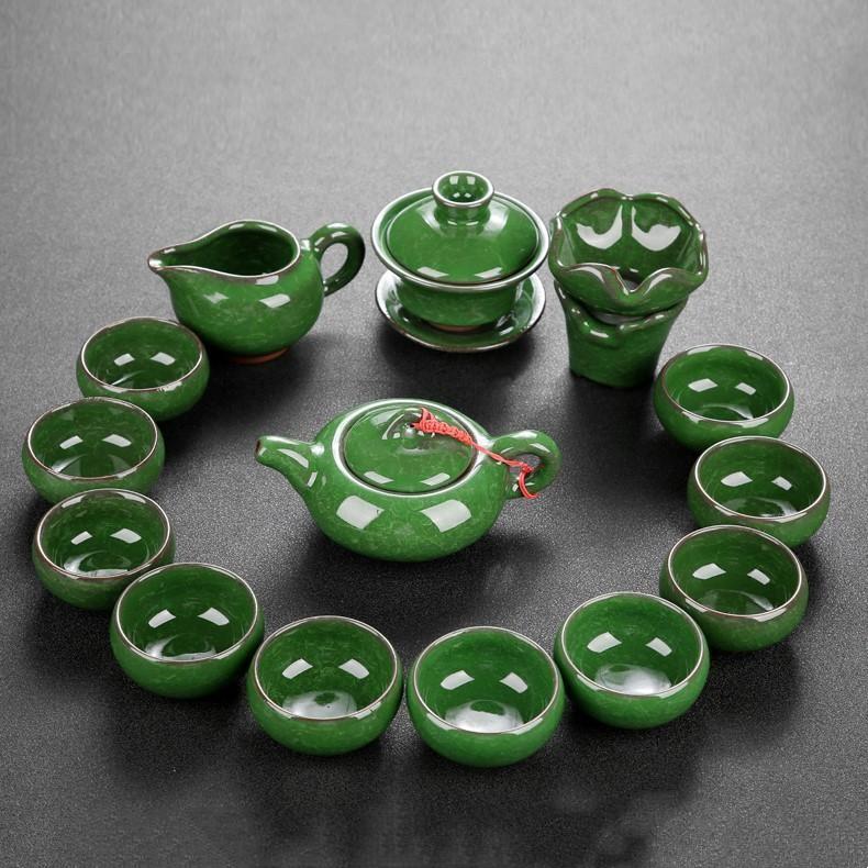 Bộ ấm chén pha trà xanh ngọc
