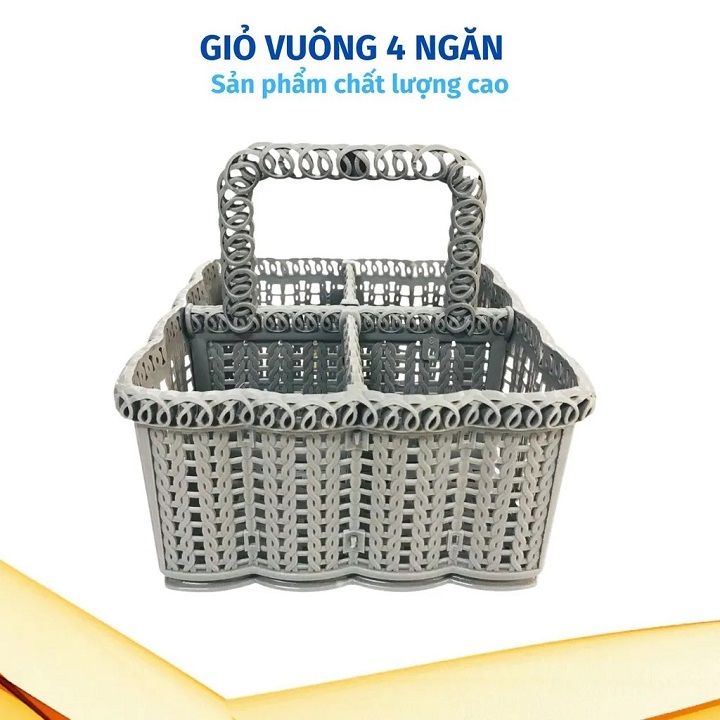 Giỏ đựng đồ 4 ngăn đa năng  nhựa cao cấp