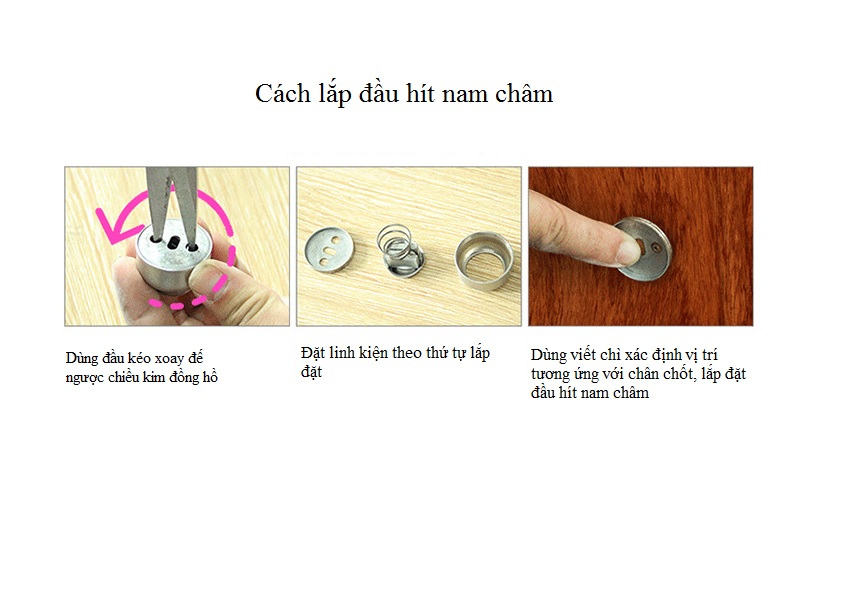 Chốt nam châm hít cửa inox, cần chống va đập