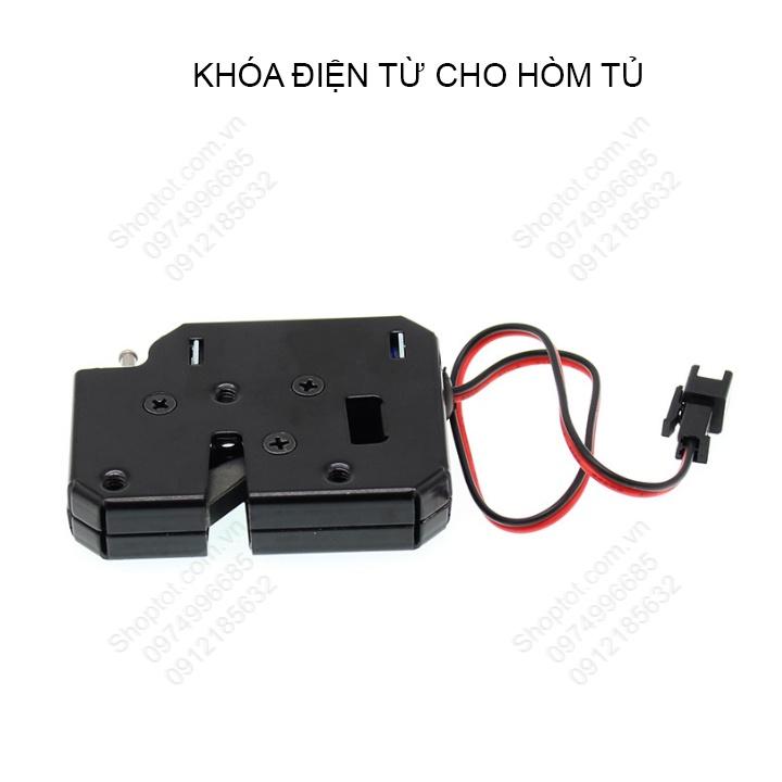 Khóa điện từ lắp cho hòm, tủ, hộp, cốp xe, tủ để đồ cá nhân K02