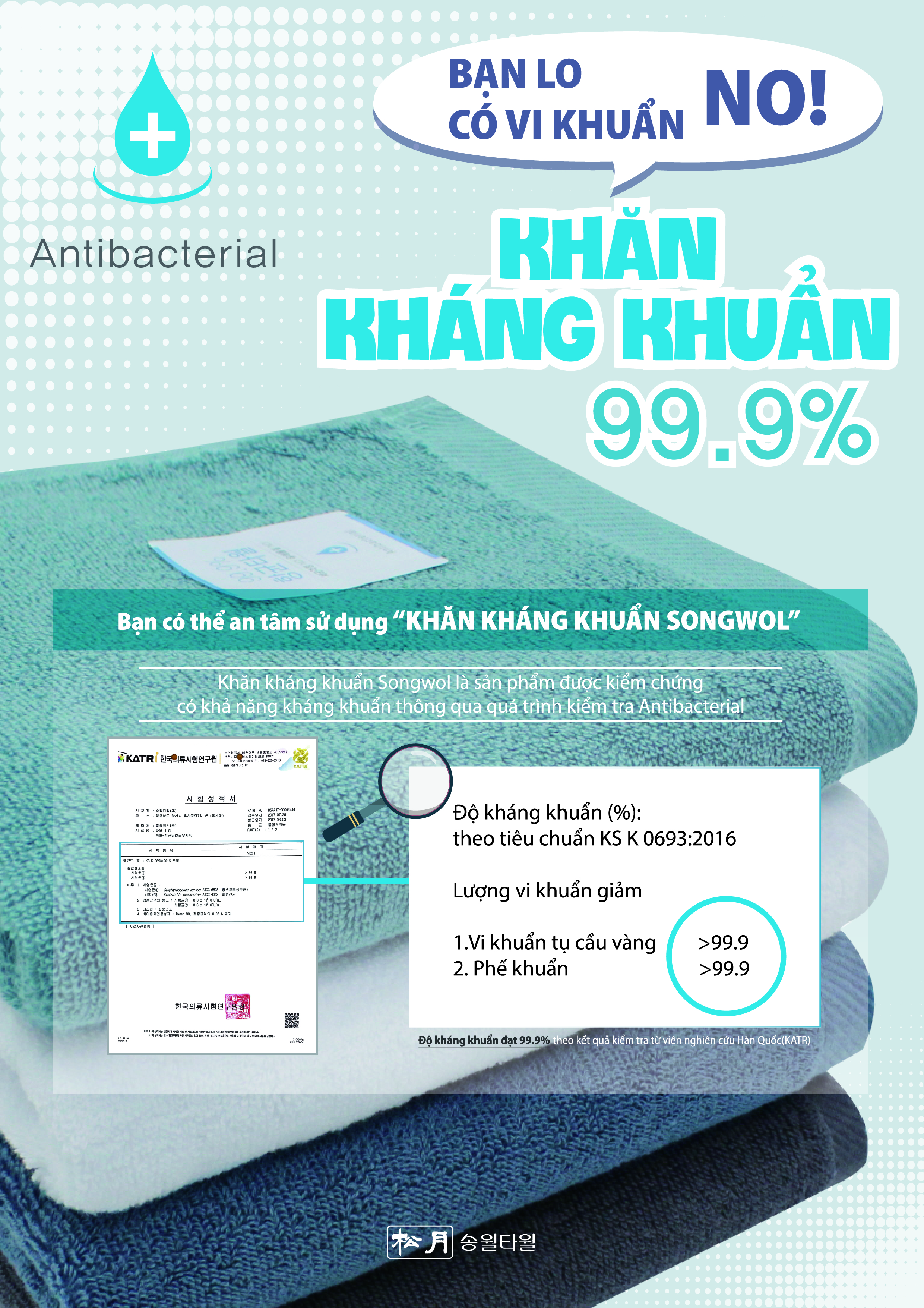 Khăn Kháng Khuẩn Hàn Quốc - SONGWOL ANTI BACTERIA