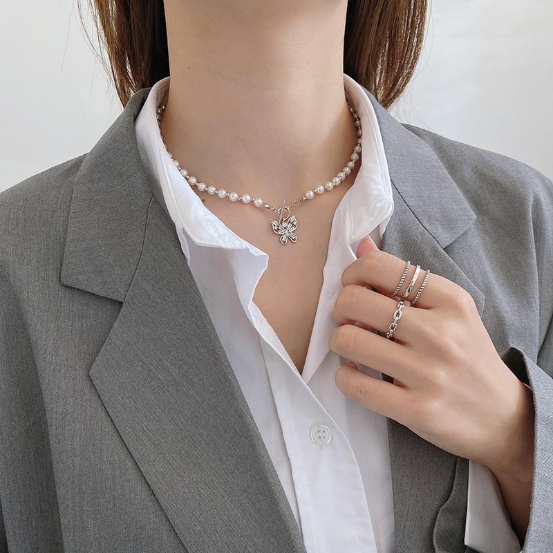 Dây chuyền vòng cổ Choker  nữ mặt bướm sang trọng quyến rũ