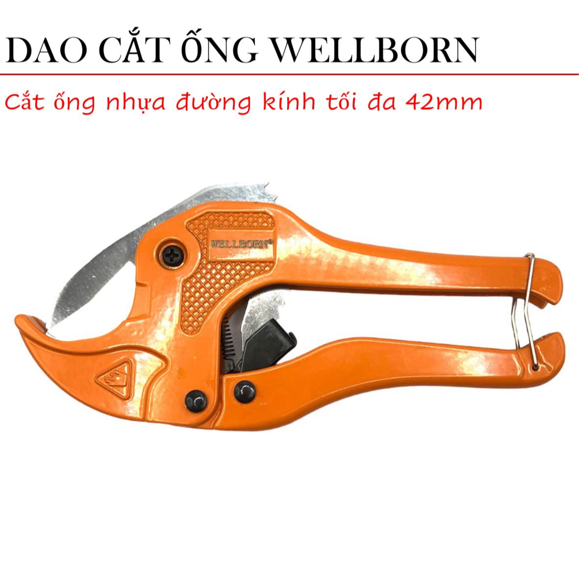 Dao cắt ống nhựa, Kìm cắt ống nhựa - Cắt được các loại ống nhưa mềm cứng khác nhau - Cắt kích thước ống tối đa 42mm - Cắt nhựa PVC - Nhựa PE - Plastic - Cầm chắc tay - Mẫu mã đẹp