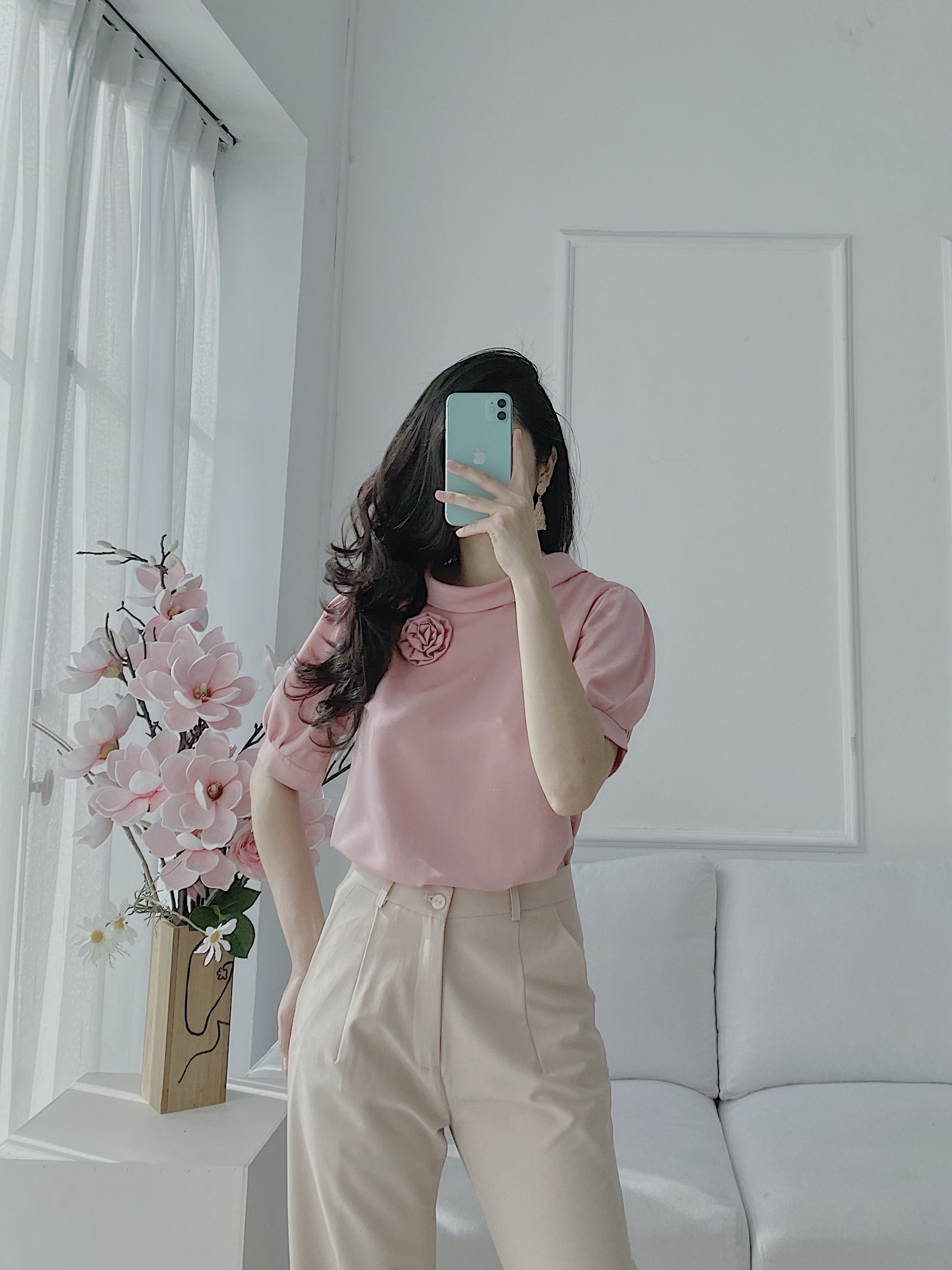 Quần tây công sở nữ ống suông thời trang Eden. Chất liệu cotton lạnh mềm mại, không nhăn. Dễ phối trang phục - Q007