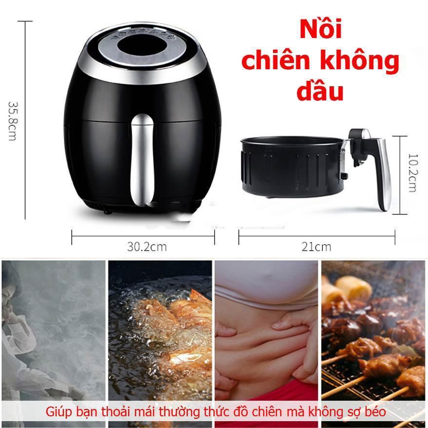 LÒ CHIÊN  NƯỚNG, NỒI CHIÊN KHÔNG DẦU AF606 NGƯỜI ĂN KIÊNG ĂN ĐỒ CHIÊN RÁN KHÔNG LO DẦU MỠ