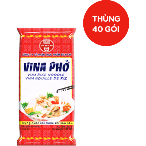 Thùng 40 gói Bánh phở - Vina phở Bích Chi (200/gói)