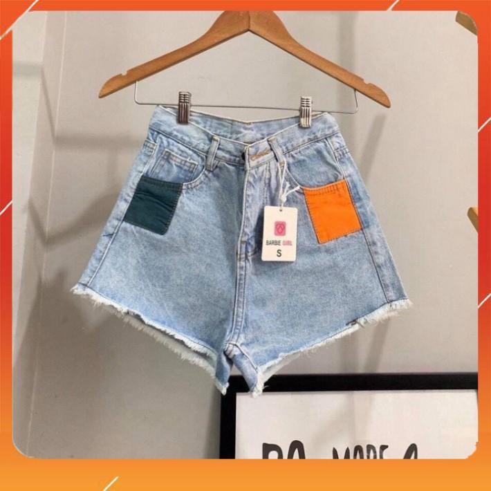 Quần short jean nữ lưng cao King168 , quần short nữ cao cấp QS19