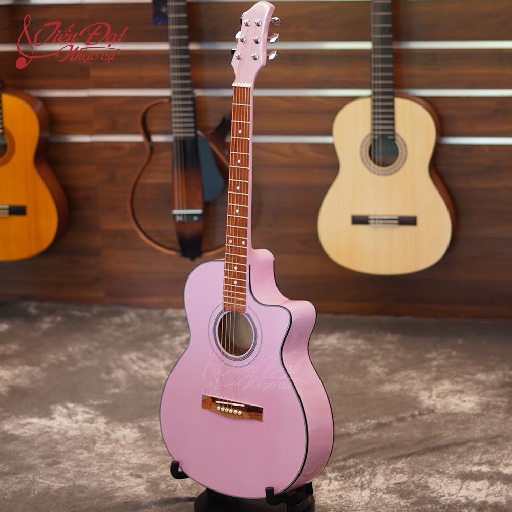 Đàn Guitar Acoustic Việt Nam GA-12EL Mặt Gỗ Thông Nguyên Tấm Cao Cấp