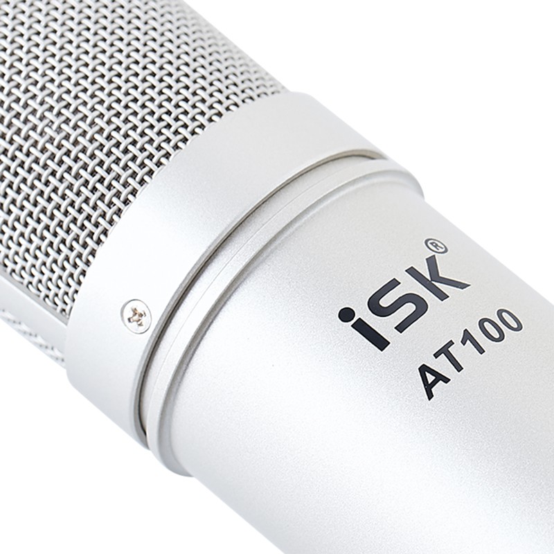 Micro thu âm ISK AT100 - Mic thu âm cao cấp hỗ trợ livestream, karaoke online - Sử dụng được trực tiếp với máy tính - Tương thích mọi loại soundcard - Lọc âm, chống ồn, chống nhiễu cực tốt - Giao màu ngẫu nhiên - Hàng nhập khẩu