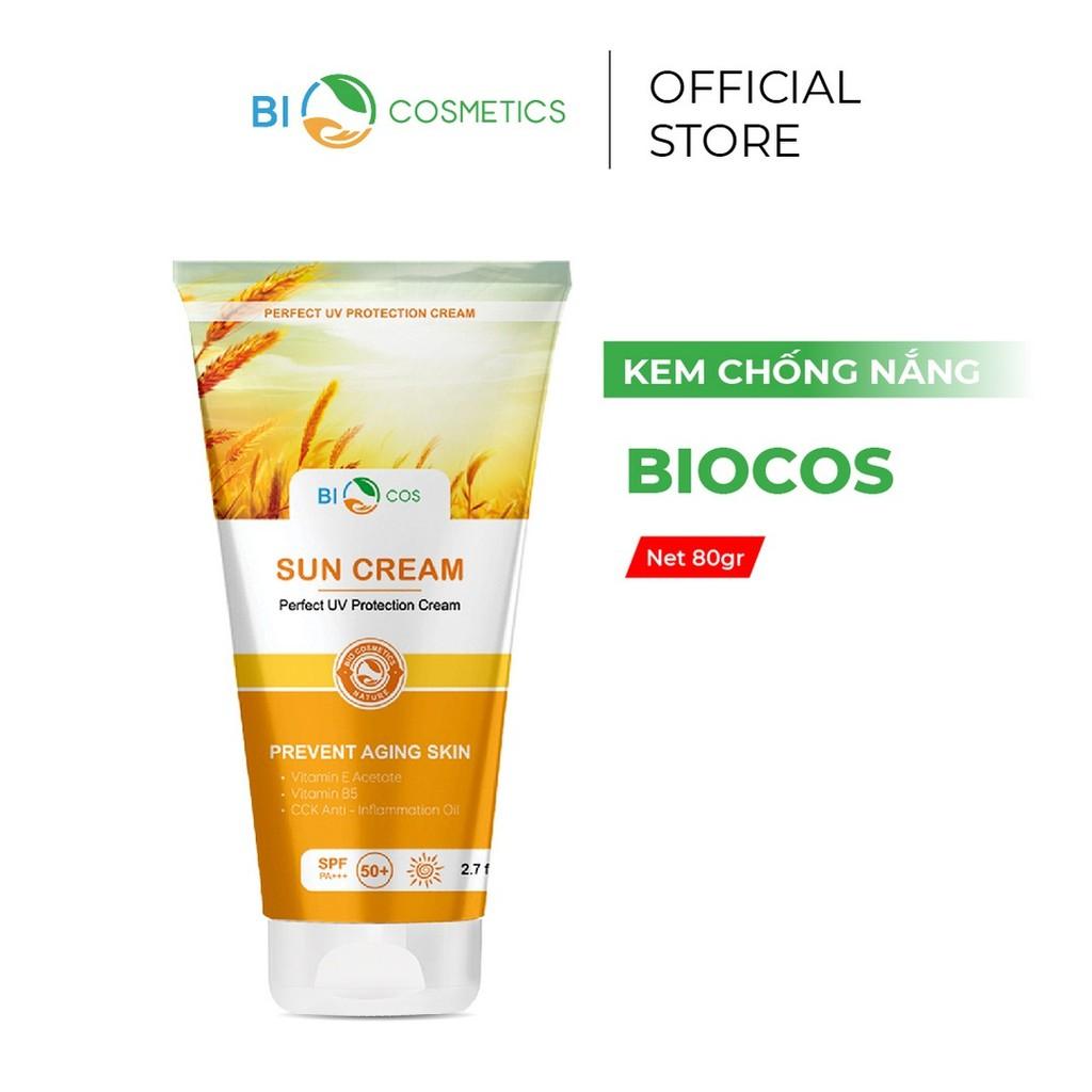 Kem Chống Nắng BioCos Sun Cream 80g - Dưỡng Ẩm, Bảo Vệ Da Toàn Diện