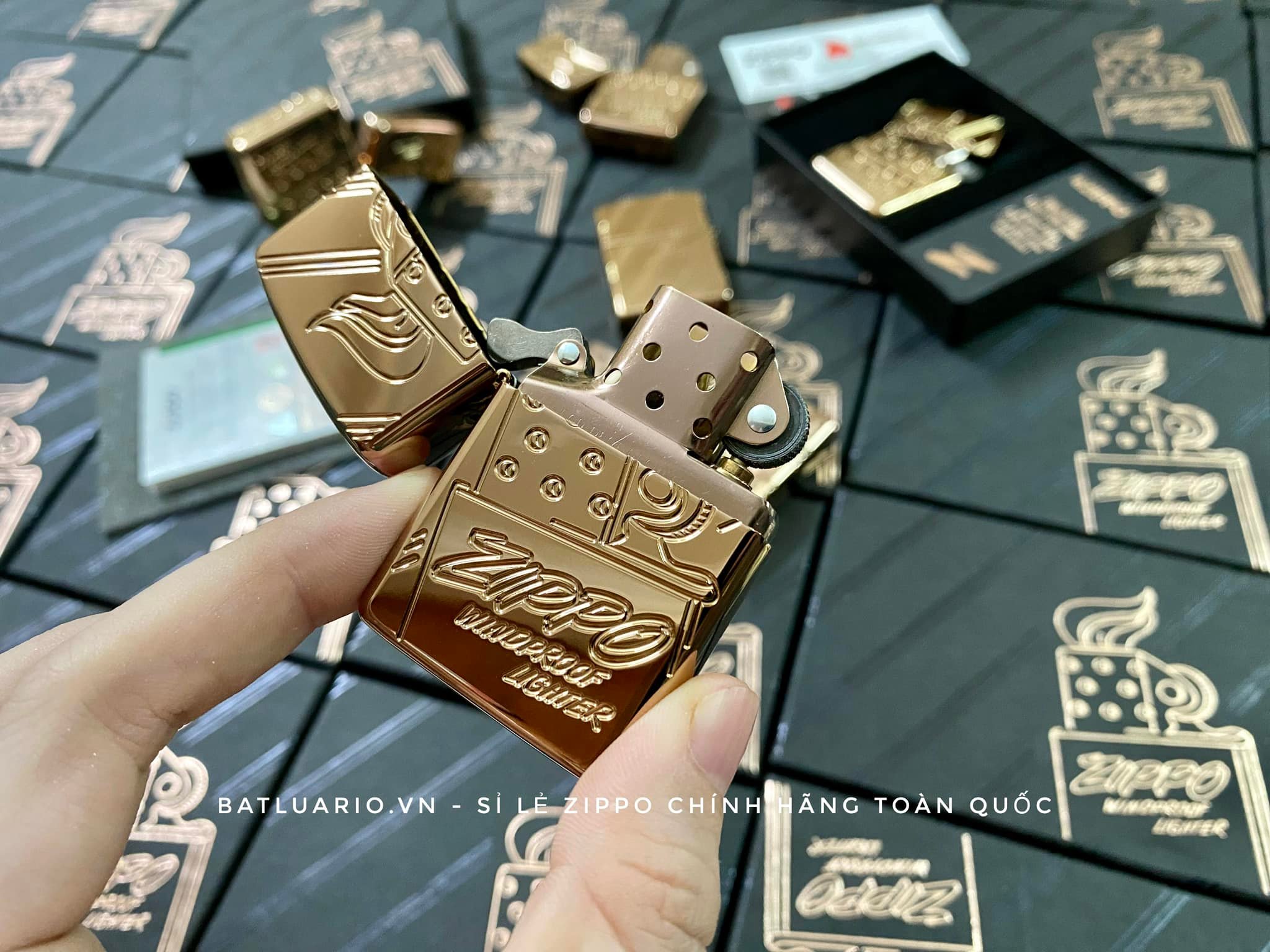 Bật Lửa Zippo 48768 - Zippo Script Collectible Armor Rose Gold