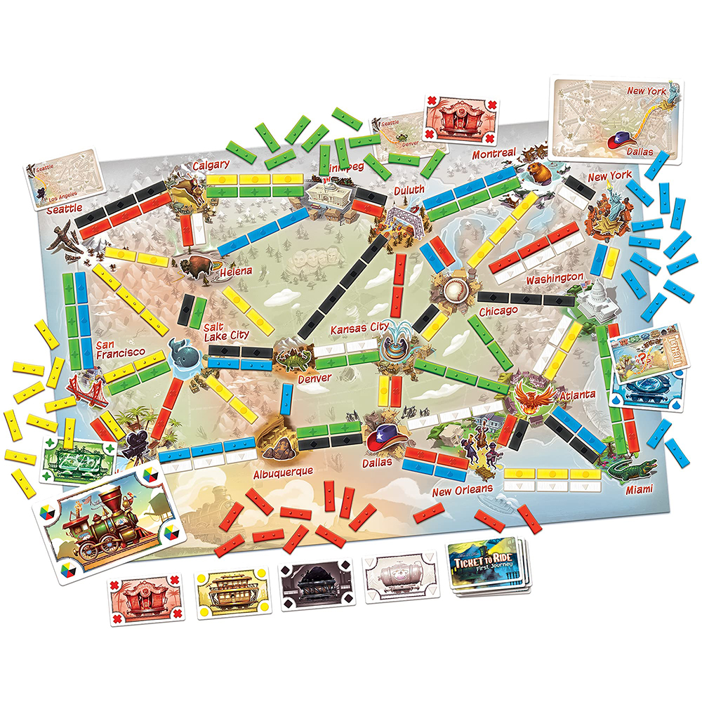 Bộ Board Game Ticket To Ride First Journey USA Edition Cao Cấp