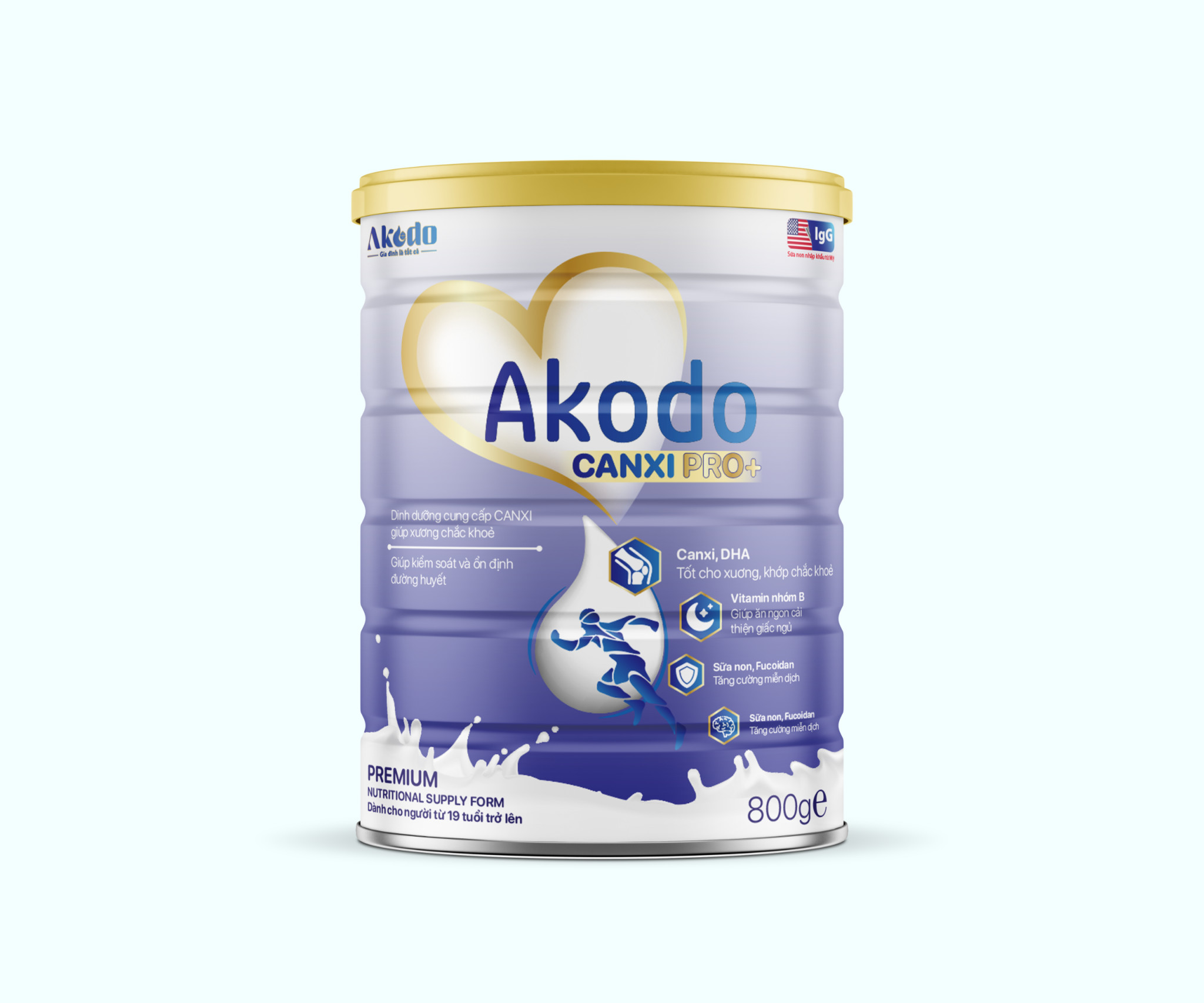 Sữa Akodo Canxi Pro+ - 900g