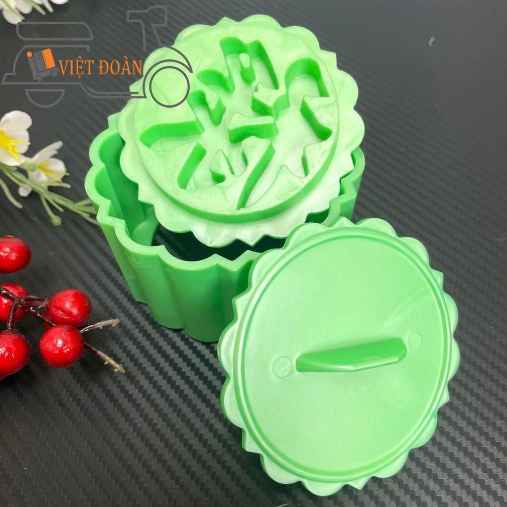 Khuôn Nhấn Xôi Hình TRÒN 9cm hoạ tiết Hoa Hồng, Sen, Phước, Lộc, Thọ, Hỷ - 3D SIÊU SẮC NÉT . Bí quyết làm bánh SIÊU ĐẸP