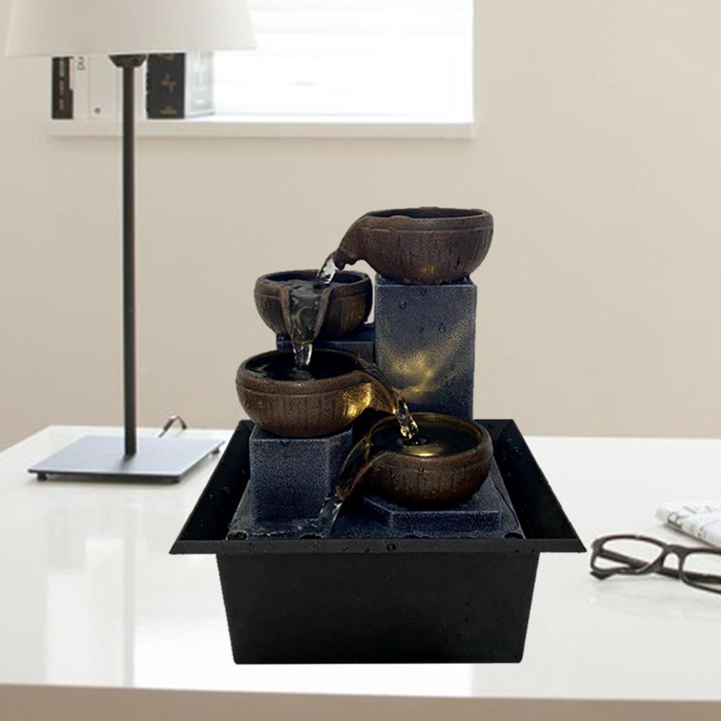 1pc Tabletop Fountain 5-Tier Ornaments Waterfall   Decoration
